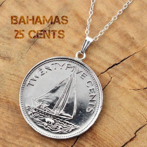 25セント バハマ  コイン ネックレス