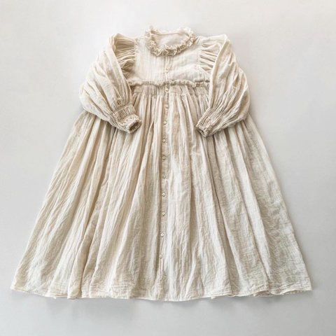 ◯ gather tuck antique dress ◯ yuka  haseyama
