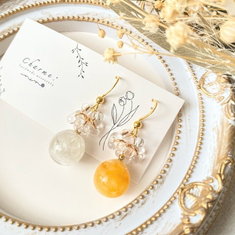 果実 の 飴玉 ゆらゆら レジン ピアス / イヤリング *mango🥭*