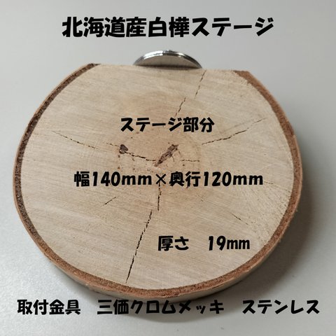 白樺ステージ　２６　（ステージ140×120ｍｍ　厚さ19ｍｍ）