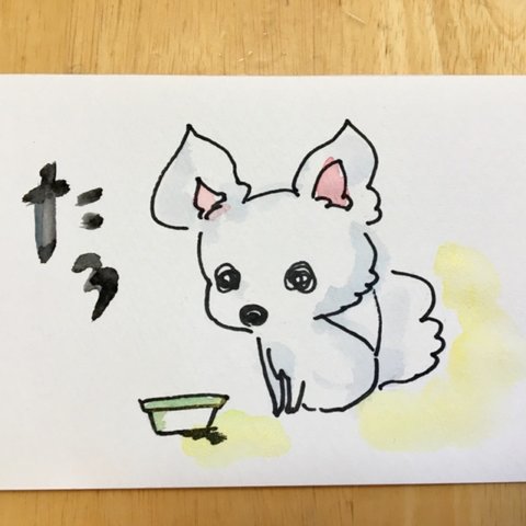 ☆ 犬 ペット イラスト ポストカード☆ オーダー 