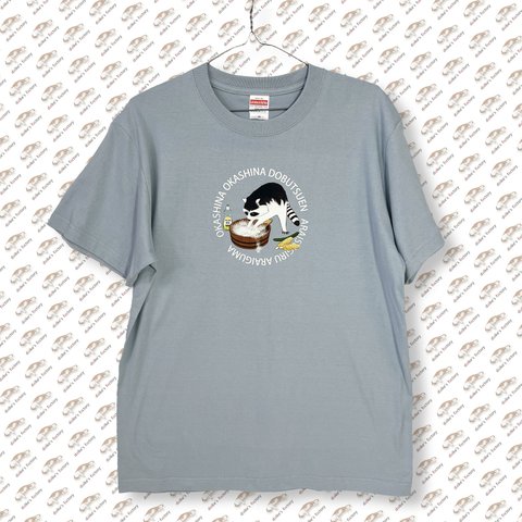 Tシャツ　洗いすぎるアライグマ　絵本「おかしなおかしな動物園」シリーズ