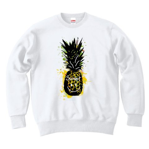 [カジュアルスウェット] Sweet pineapple / white