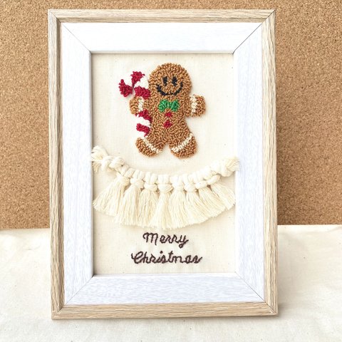 クリスマス🎄ジンジャーブレッドマン🍪刺繍