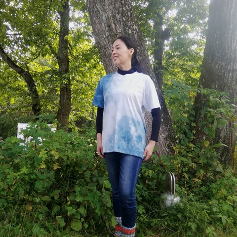 【天然藍染】Tシャツ Lサイズ