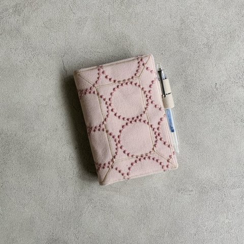 【オリジナルサイズ】ほぼ日手帳カバー　dop tambourine pink mina perhonen
