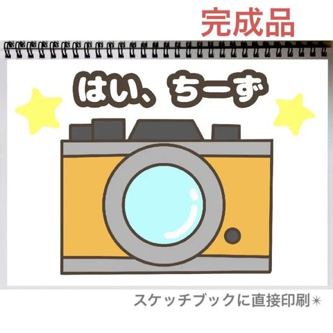 【完成品】はい、ちーず　保育教材　スケッチブックシアター　写真　カメラ　保育士　保育実習　春