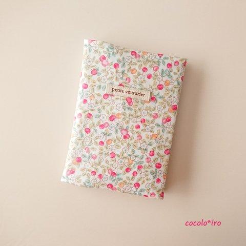 母子手帳ケース( S ) • お薬手帳 • 通帳 ケース　　* Petit Cherry Garden　　col. pink