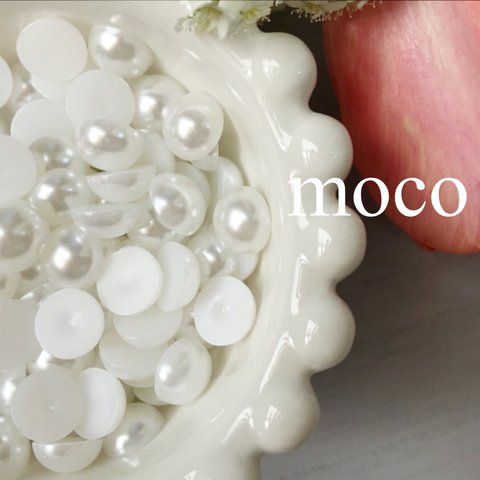 【20個】ABSプラスチックパールカボション♡半円《10mm》B40