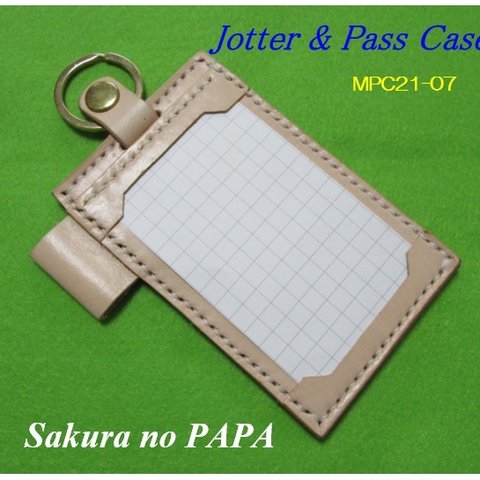 本革　ハンドメイド　ジョッター( JOTTER ) & パスケース　MPC21-07