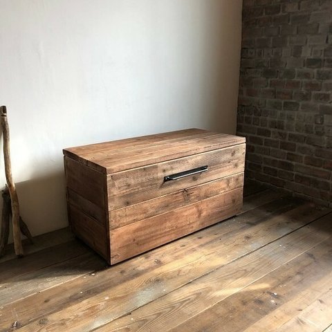 数量限定　M-BOX　収納　ボックス　椅子　ベンチ チェアー　キャスター　収納箱　古材　木箱　アイアン　ウッドボックス　テーブル