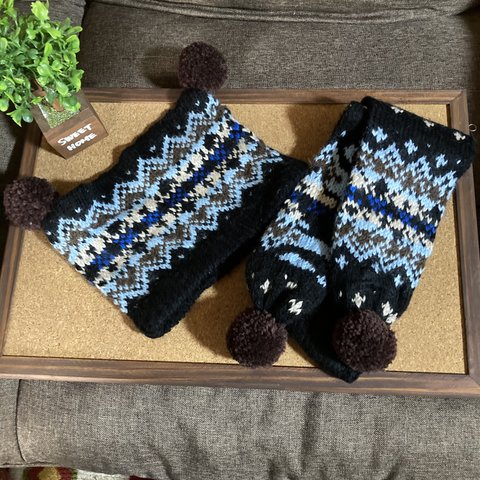 キッズニット🧶帽子　マフラー　2点セット