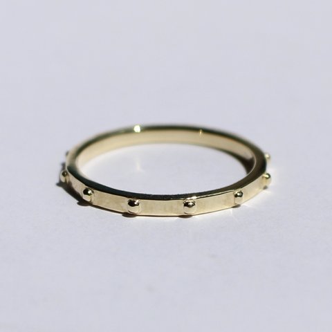 Dome Stud Ring / K10, K18, PT900