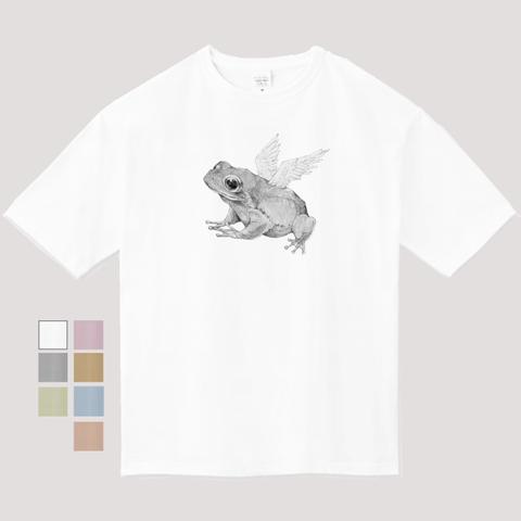 選べる７色 ◆ 飛べるアマガエルくんのビッグシルエットTシャツ