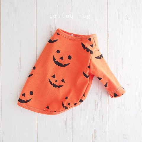 【9/8 21:00〜再再販】Halloween Tee：Jack-o-lantern 橙【名入れ無料】半袖/袖無しへの変更可◎
