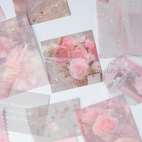 海外シール&デザインペーパーセット　pink　[SE094]