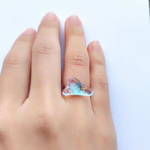 Dream color  ring.  【Glass ring】【Free size】