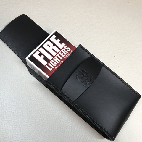 FIRE LIGHTERS　レザーケース　イタリアンレザー　ブルガロ　ブラック