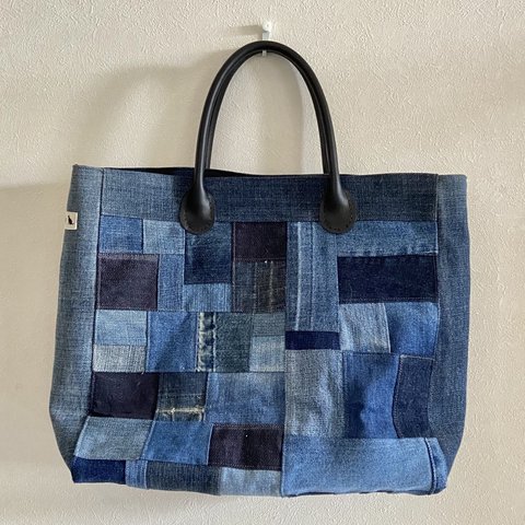 m417 tote bag L(デニムパッチ)