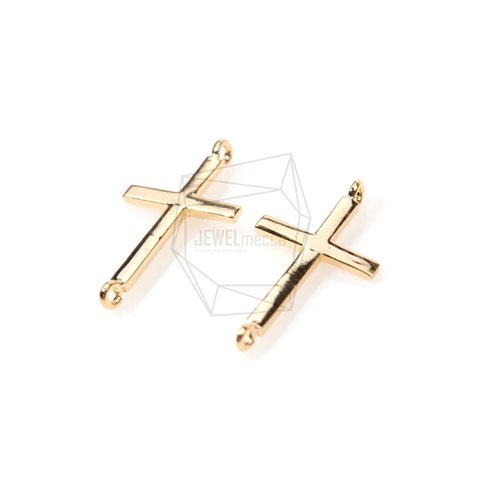 CNT-102-G【2個入り】クロスペンダント,Gold Cross Pendant/10mm x 16mm