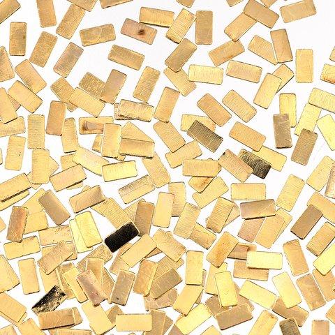 メタルパーツ 長方形 プレート ゴールド 4ｍｍ 500個 ネイル レジン ネイルアート 金属パーツ デコレーション 手芸 パーツ BD3292