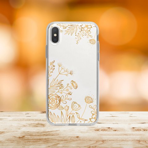 『黄金の草花』スマホケース iPhoneケース Androidケース ハードケース iPhone11