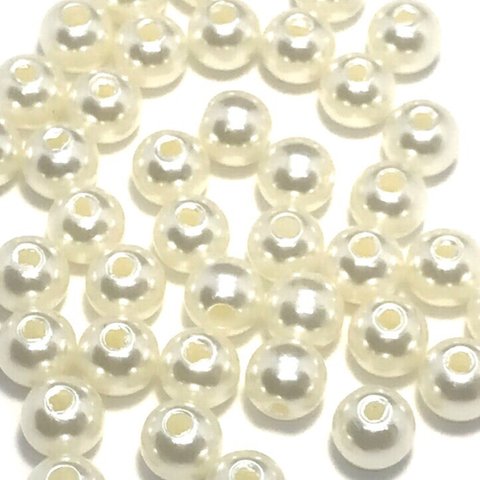 #b-9 プラスチック 真珠パール(約50個/1玉6.6円) 8mm