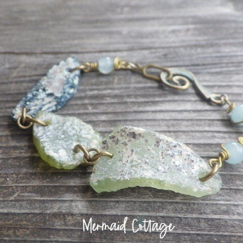 Ancient Roman Glass Vintage Bracelet ローマングラス☆一点物