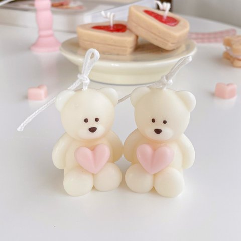 lovely mini bear candle ♡ ラブリーミニベアキャンドル