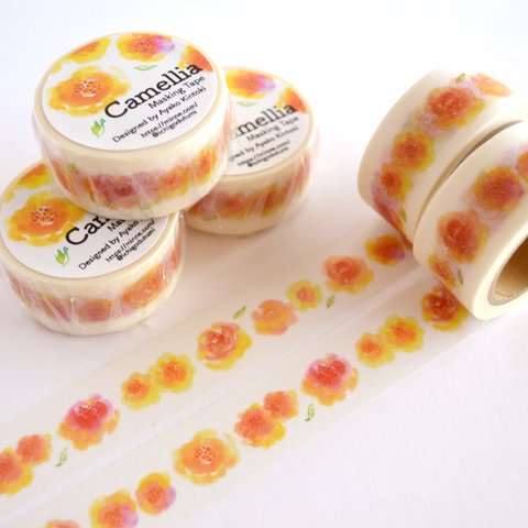 花柄マスキングテープ・Camellia