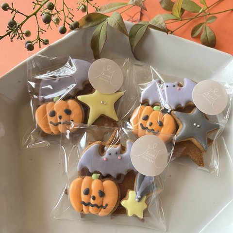 seasonal:【季節限定】 オリジナル クッキー happy halloween mini×3袋  セット