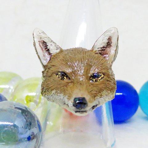 【在庫限り】 瞳きらきら動物リング（キツネ）