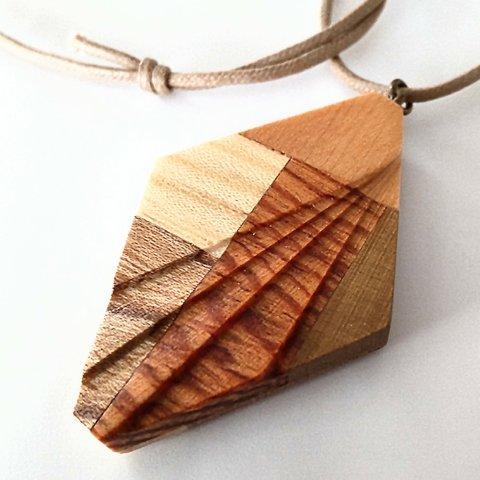 【送料無料】Wooden necklace ORIHIME-3