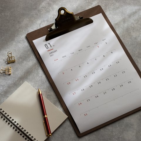 2022カレンダー「Notebook」クラシカル（PC009-21）
