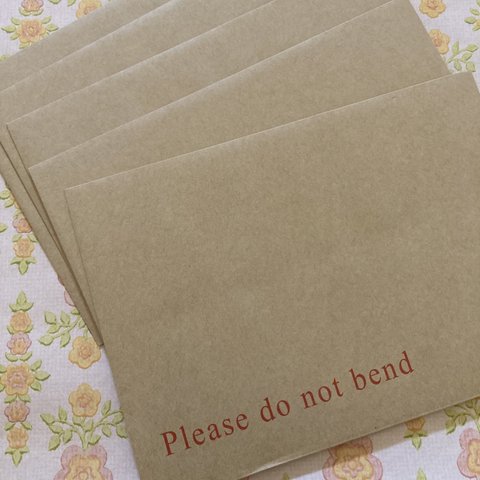 ** イギリス 茶封筒 Please do not bend 5枚 **