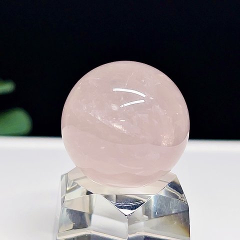 ローズクォーツ　丸玉　置物　スフィア　紅水晶　天然石　【美品】123