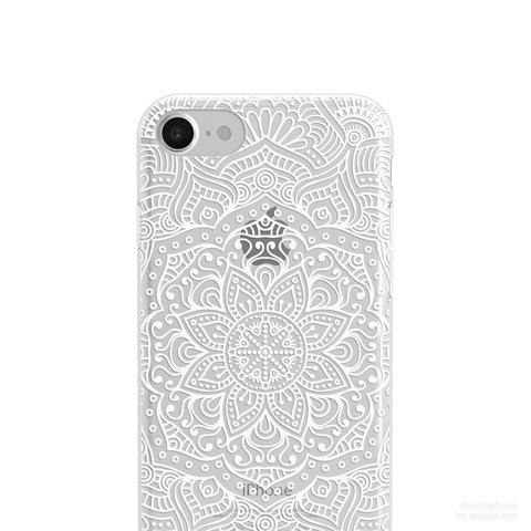 Mandala Plain クリアソフト ケース [ iPhone5～iPhone15 mini/ 15/ 15 Pro/ 15 Pro Max & Samsung ]