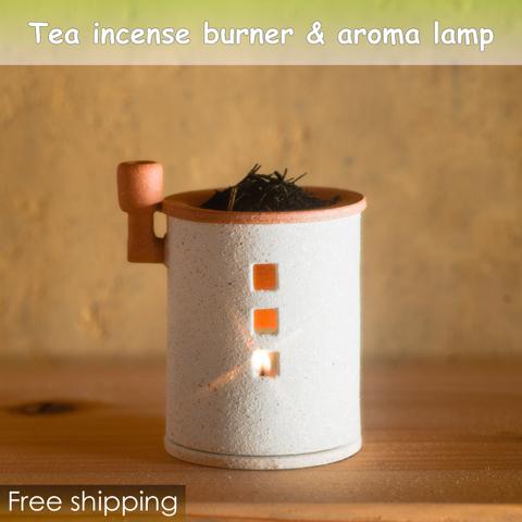 Healing pottery incense burner & aroma lamp - Type MINI(with chimney)