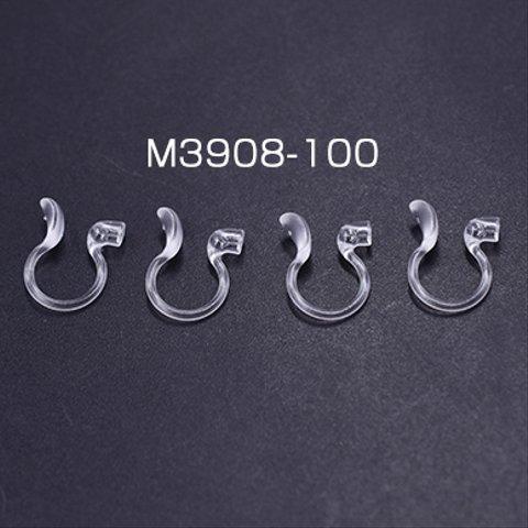 M3908-100  100個   樹脂ノンホールピアス 半穴 9×12mm クリア  【100ヶ】