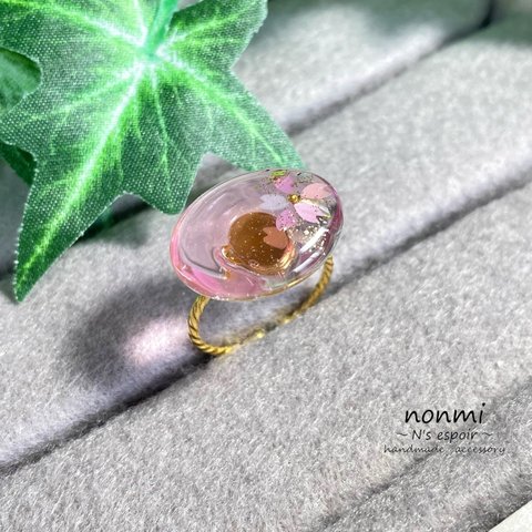 レジンアクセサリー　sakuraの華奢リング