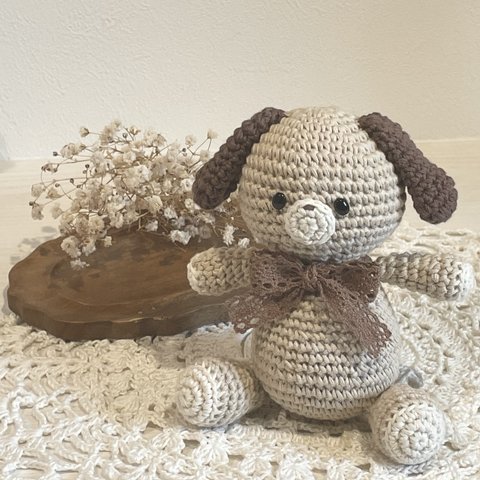 ˗ˏˋ amigurumi  inu🐶🤍🤍 ˎˊ˗　ファーストトイ　あみぐるみ　くま　うさぎ　いぬ　きょうりゅう