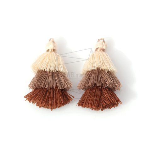 BSC-346-G【2個入り】マルチカラーコットンタッセル,Multi-Colored Cotton Tassel