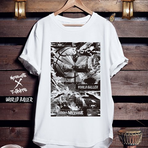 バスケTシャツ「WORLD BALLER」