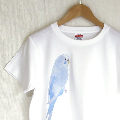 p-jet　セキセイインコ  （ホワイトウイング） Tシャツ　/　鳥　インコ　