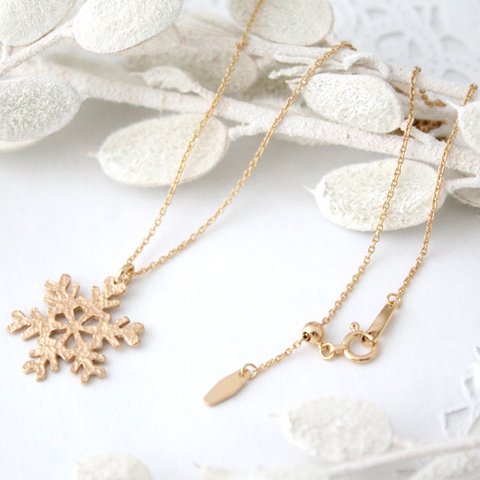 snow crystal necklace (k10)　【受注生産】