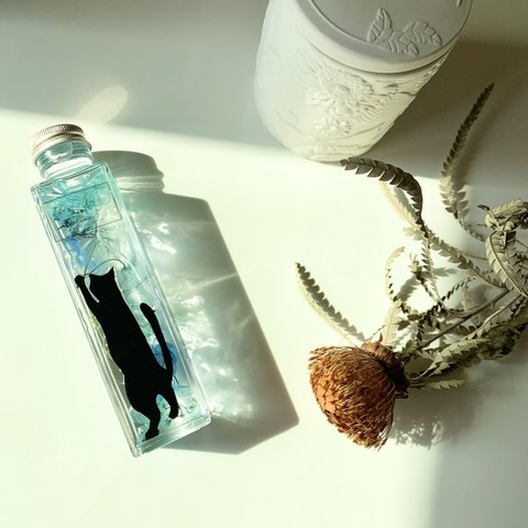 【CAT】animal herbarium - square bottle 150ml -【blue】