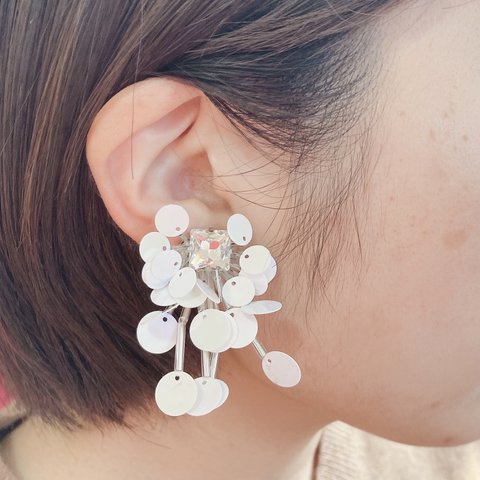 "Ariel" スパンコールイヤリング/ピアス