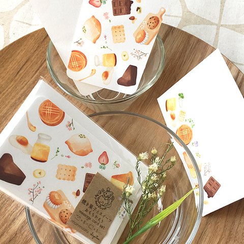 焼き菓子とスイーツのメッセージカード