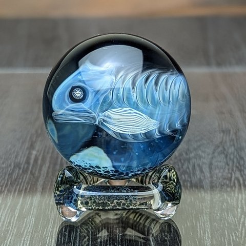 [ガラス]  ガラス細工  置物  深海魚  オブジェ  マーブル