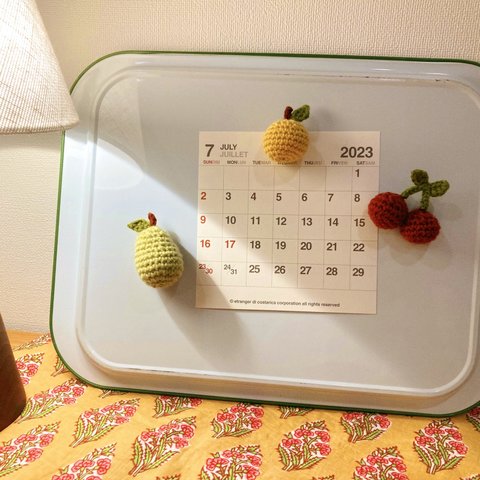 【3点セット】フルーツモチーフ マグネット かぎ針編み 